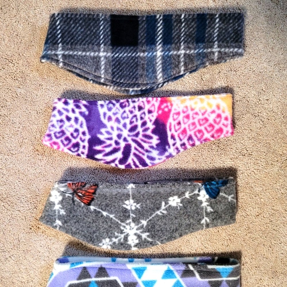 Blue & Grey Plaid Earwarmer